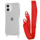 Чохол WAVE Clear Case with Strap iPhone 11 red 2001001941659
