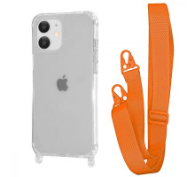 Чохол WAVE Clear Case with Strap iPhone 11 orange 2001001941611