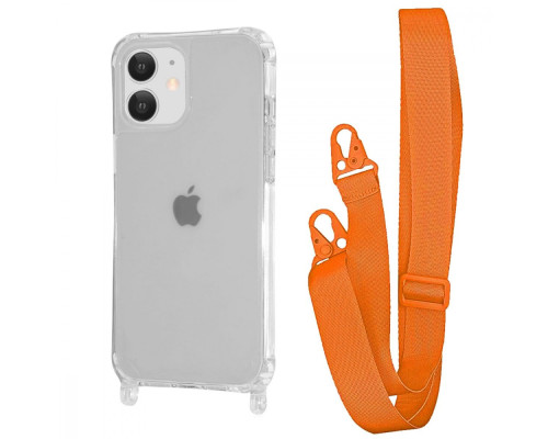 Чохол WAVE Clear Case with Strap iPhone 11 orange 2001001941611