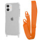 Чохол WAVE Clear Case with Strap iPhone 11 orange 2001001941611