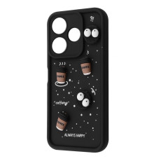 Чохол Pretty Things Case Xiaomi Redmi 13 4G/Poco M6 4G/Note 13R black/coffee 2001001980283