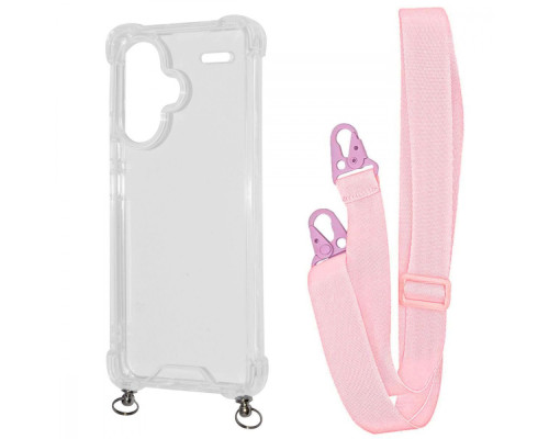 Чохол WAVE Clear Case with Strap Xiaomi Redmi Note 13 Pro+ pink sand 2001001905903