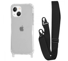 Чохол WAVE Clear Case with Strap iPhone 15 black 2001001942465
