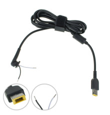 Оригінальний DC кабель живлення для БЖ LENOVO 90W USB+pin, опір 550 Ом !!!, 2 дроти (2x1мм) (Square 5 Pin DC Plug) (від БЖ до ноутбуку) NBB-45463