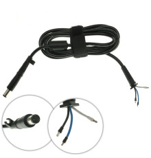 Оригінальний DC кабель живлення для БЖ HP 120-180W 7.4x5.0мм+1pin всередині, 3 дроти, прямий штекер (від БЖ до ноутбуку)