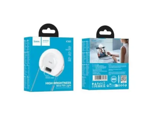 Лампа затискач HOCO K160 Olas fill light Біла mag-6942007671774153786