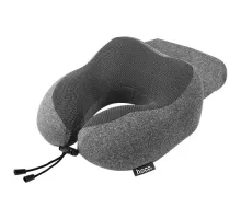 Подушка HOCO HX70 slow rebound memory foam U-shaped pillow black mag-6942007664677152414