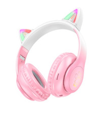 Навушники накладні HOCO W42 Cat Ears over-ear BT headphones BT5.3 Cherry Blossom mag-6931474795847132470
