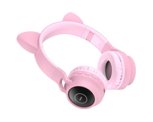 Навушники накладні HOCO W27 CAT EAR Wireless headphones Pink mag-6931474718464132460