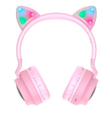 Навушники накладні HOCO W27 CAT EAR Wireless headphones Pink mag-6931474718464132460