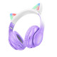 Навушники накладні HOCO W42 Cat Ears over-ear BT headphones BT5.3 Purpule Grape mag-6931474795854132471