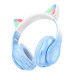 Навушники накладні HOCO W42 Cat Ears over-ear BT headphones BT5.3 Crystal Blue mag-6931474795861132472