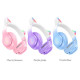 Навушники накладні HOCO W42 Cat Ears over-ear BT headphones BT5.3 Crystal Blue mag-6931474795861132472