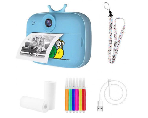 Дитяча фотокамера моментального друку SnailSnap blue 2003000228250