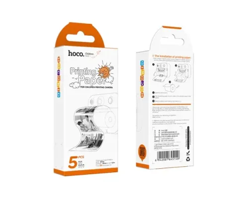 Папір для друку на дитячому фотоапараті HOCO (5PCS) White mag-6942007645140144822