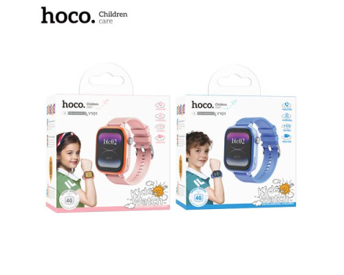 Смарт-годинник дитячий HOCO Y101 4G children smart watch Pink mag-6942007626422142604