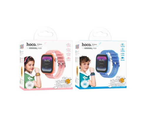 Смарт-годинник дитячий HOCO Y101 4G children smart watch Blue mag-6942007626439138653