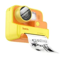Фотоапарат дитячий з друком HOCO DV200 Dual lens children printing camera Yellow mag-6942007628402144031