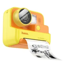 Фотоапарат дитячий з друком HOCO DV200 Dual lens children printing camera Yellow mag-6942007628402144031