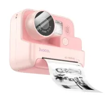 Фотоапарат дитячий з друком HOCO DV200 Dual lens children printing camera Pink mag-6942007628419144032