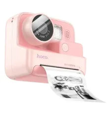 Фотоапарат дитячий з друком HOCO DV200 Dual lens children printing camera Pink mag-6942007628419144032