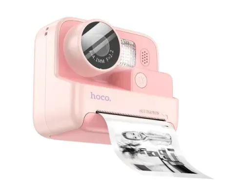 Фотоапарат дитячий з друком HOCO DV200 Dual lens children printing camera Pink mag-6942007628419144032
