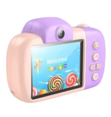 Фотоапарат дитячий HOCO DV201 Dual lens children camera Pink mag-6942007628433143684