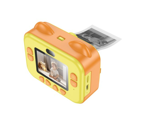 Фотоапарат дитячий з друком HOCO DV204 Dual-camera children printing camera Yellow mag-6942007638647138137