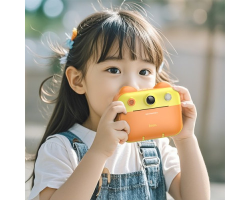 Фотоапарат дитячий з друком HOCO DV204 Dual-camera children printing camera Yellow mag-6942007638647138137