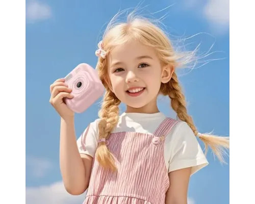 Фотоапарат дитячий з друком HOCO DV211 Dual camera children printing camera pink mag-6942007663199145107