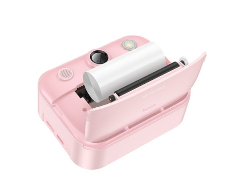 Фотоапарат дитячий з друком HOCO DV204 Dual-camera children printing camera Pink mag-6942007638654138138