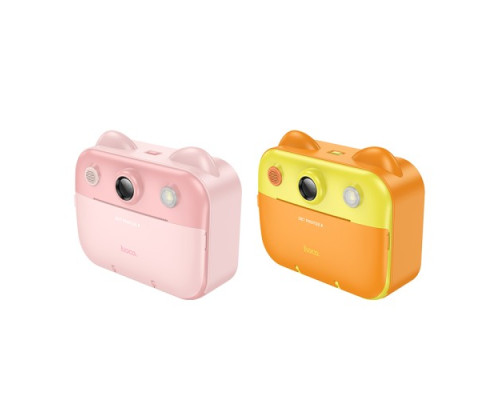 Фотоапарат дитячий з друком HOCO DV204 Dual-camera children printing camera Pink mag-6942007638654138138
