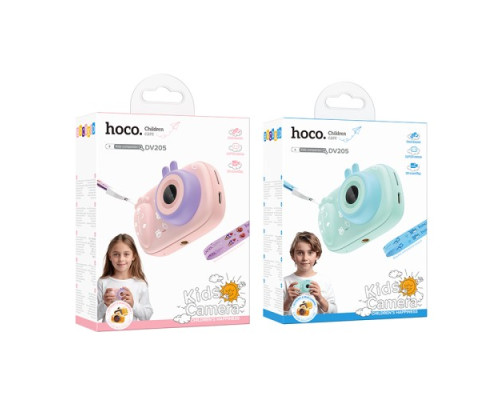 Фотоапарат дитячий HOCO DV205 Dual-camera children camera Blue mag-6942007638661138139