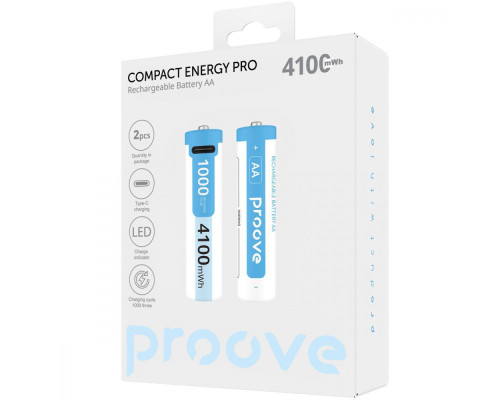 Акумуляторні батарейки Proove Compact Energy Pro AA 2 pcs white 2003000236040 6901114465430