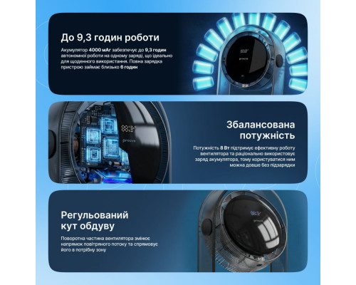 Портативний вентилятор Proove Blower gray 2003000312324 6901116225544