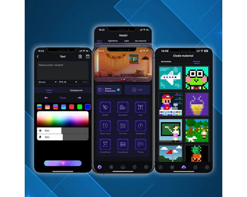 Розумний піксельний дисплей 16x16 pixels black