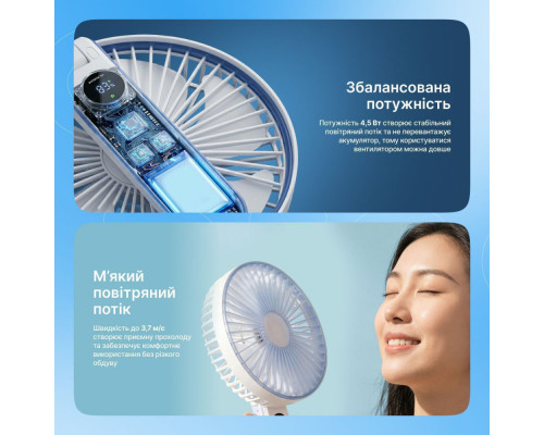 Портативний вентилятор Proove Breeze white 2003000312317 6901118969712
