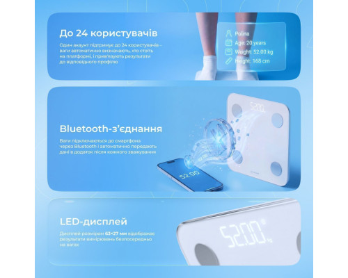 Смарт-ваги Proove Balance II white 2003000310153 6901116287191