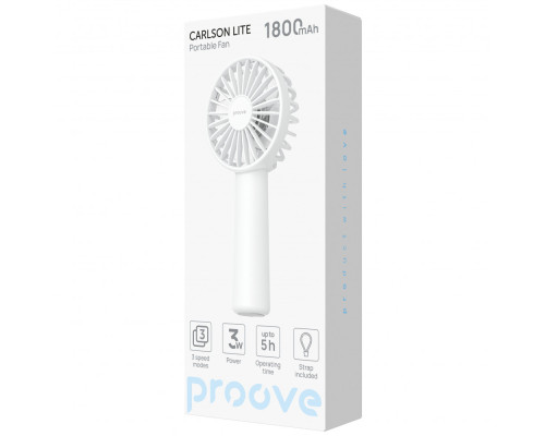 Портативний вентилятор Proove Carlson Lite white 2003000310177 6901111883404