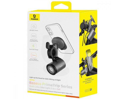 Ліхтар Baseus PrimeTrip Series Dual-Color Bike Light 2-in-1 black 2003000198003 6932172667337