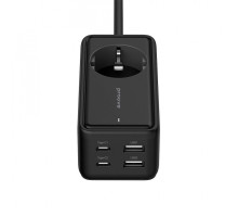Мережевий фільтр Proove Power Strip Homester PD-03 1AC 65W (2 Type-C + 2USB) black 2001001217167 6900111834089