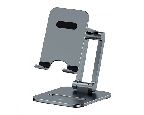 Підставка для телефону Baseus Desktop Biaxial Foldable Metal Stand gray