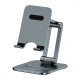 Підставка для телефону Baseus Desktop Biaxial Foldable Metal Stand gray