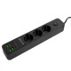 Мережевий фільтр Proove Power Strip P-03 (3 розетки + 4 USB + 2 Type-C) 2М black 2001000645053 6900111991225