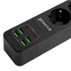 Мережевий фільтр Proove Power Strip P-03 (3 розетки + 4 USB + 2 Type-C) 2М black 2001000645053 6900111991225