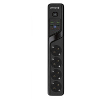 Мережевий фільтр Proove Power Strip P-04 (4 розетки + 4 USB + 2 Type-C) 2М black 2001000645060 6900111991232