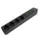 Мережевий фільтр Proove Power Strip P-04 (4 розетки + 4 USB + 2 Type-C) 2М black 2001000645060 6900111991232