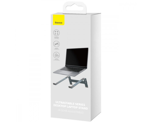 Підставка для ноутбука Baseus UltraStable Series Stand (4-Gear Adjustable) gray 2003000229653 6932172630454