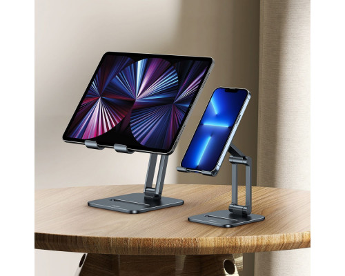 Підставка для планшету Baseus Desktop Biaxial Foldable Metal Stand grey