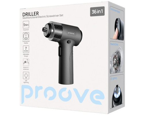 Багатофункціональний набір електричних викруток Proove Driller 36in1 gray 2003000300239 6901118503572